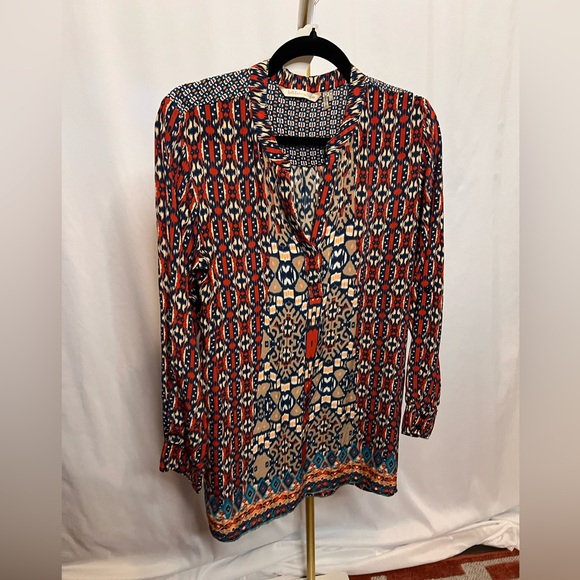 Soft Surroundings Tops - Soft surrounding BoHo top red, blue and beige size Small